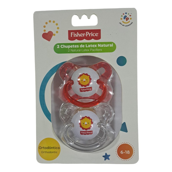 Chupete De Latex Anatomico Fisher Price 6-18m Color León Período De Edad 6-18 Meses