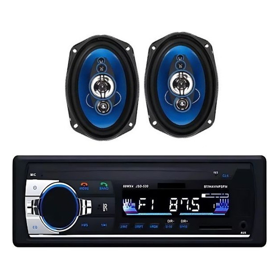 Radio Para Auto + Parlantes 6x9 Bluetooth Control