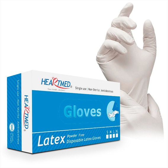 Guantes De Látex Descartables De Examinación Caja X100 Large