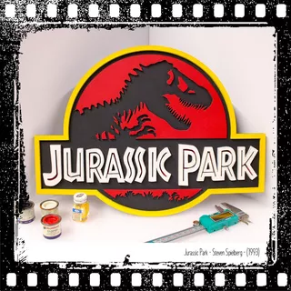 Cuadro Cartel Decorativo Corporeo Jurassic Park 40x55cm