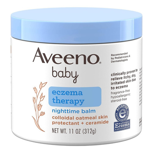 Aveeno Bálsamo De Eczema Para Bebé, Terapia Nocturna 312g