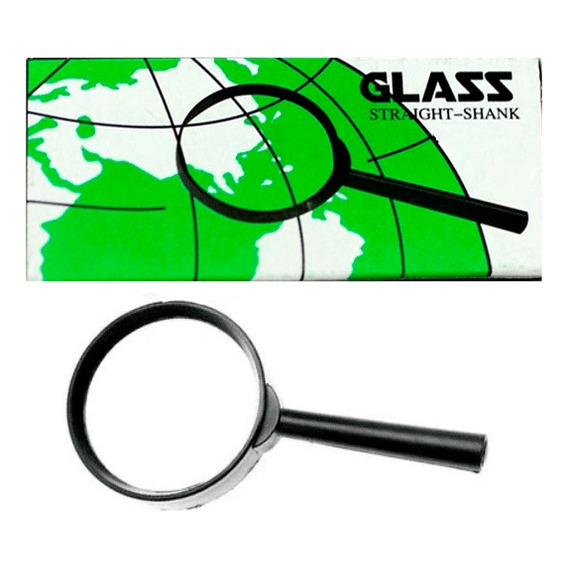 Lupa Glass 90 Mm Diametro Aro Plástico X Unidad