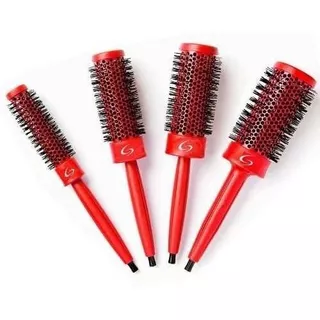 Cepillo De Pelo Termico Para Brushing Gama Profesional 28mm Color Rojo