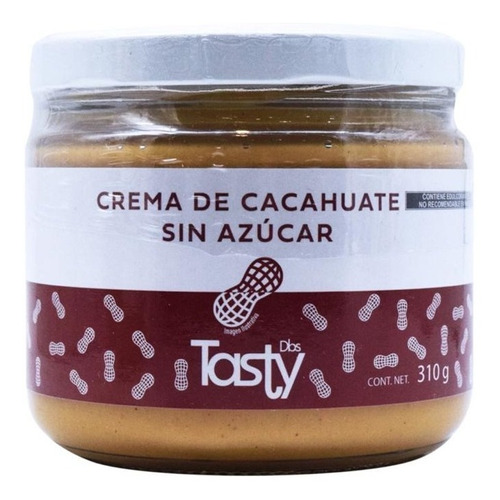 Crema De Cacahuate Tasty Diabetics Sin Azúcar 310 Grs