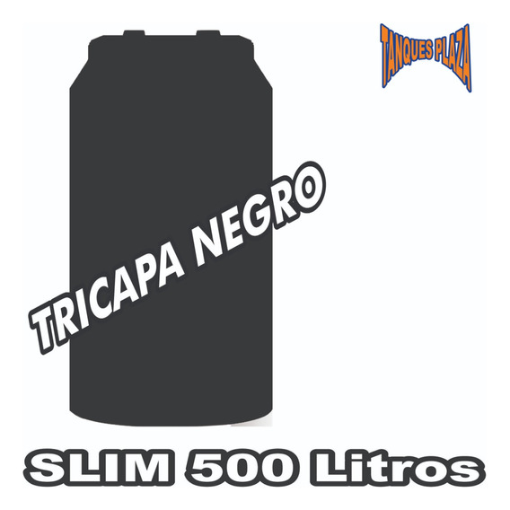 Tanque Slim De 500 Litros Tricapa Plaza Negro Lanús