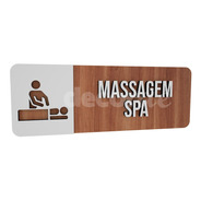 Placa Indicativa Sala De Massagem Spa Clinica Mdf