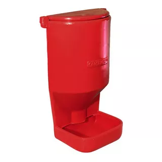 Comedouro Vertical 05 Kg Vermelho Alimentador Para Animais Cães Gatos Pet Click New