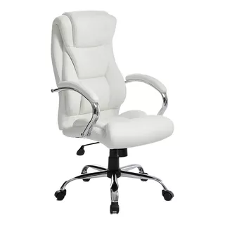 Silla Oficina Escritorio Gerencial Premium Newmo Perla Color Blanco