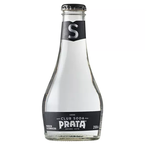 Água mineral Prata Club Soda com gás garrafa 200 mL