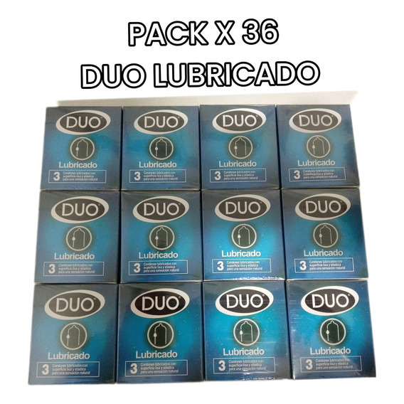 36 Preservativos Duo Lubricado - Unidad a $2304