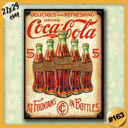 #163 - Cuadro Vintage 21 X 29 Cm / No Chapa Coca Cola Cartel