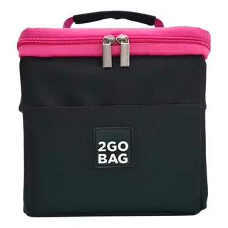 Bolsa Termica Lanche Marmita Fit 2gobag Mini Black Pink Cor Preto