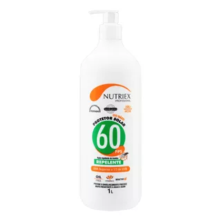 Protetor Solar  Nutriex Profissional  Ação Repelente 60fps  En Creme 1l