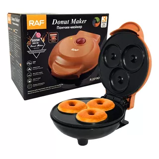 Mini Máquina De Donas R.2019o 3 Unidades Antiadherente Color Naranja - 500w - 220 / 240v  