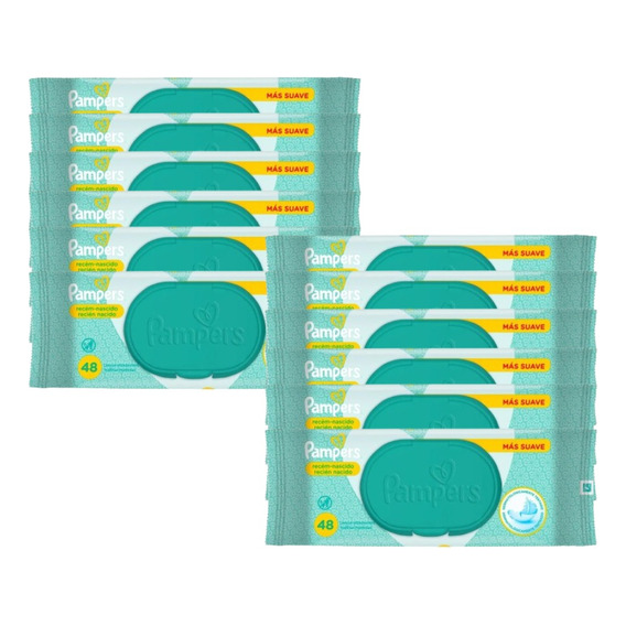 Toallitas Húmedas Pampers Recién Nacido Pack X12 Paquetes