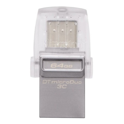 Memoria USB Kingston DataTraveler microDuo 3C DTDUO3C 64GB 3.1 Gen 1 plateado
