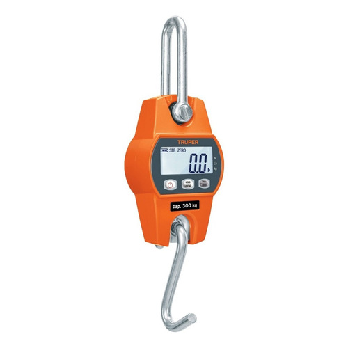 Báscula Digital Colgante Capacidad 300 Kg Truper Base-300c Color Naranja