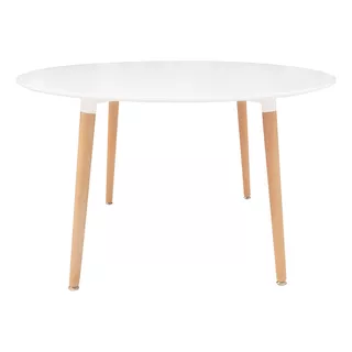 Mesa Redonda Eames Comedor Cocina Madera Diseño Nordica 90cm