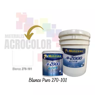 Cuñete Pintura Montana Av2000 Interior Blanco Mate 