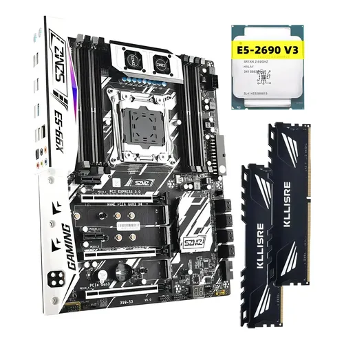 Kit 3em1 Szmz-x99-s + E5-2680v4 14c/28t 2.54ghz + 64gb-2666 Cor