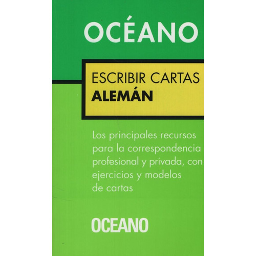 Escribir Cartas Aleman, De Vv. Aa.. Editorial Oceano En Español