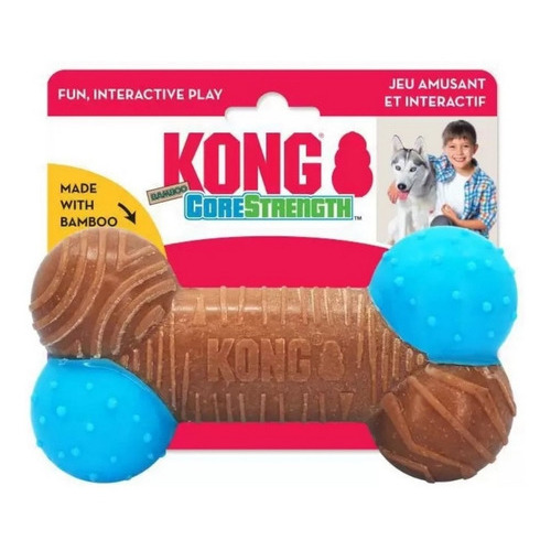Hueso de dentición Bamboo Bone L Large Kong Brown para perros