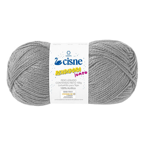 Lana Cisne Rendidora Jumbo X 5 Ovillos - 500gr Por Color Color Gris Claro Melange 09929