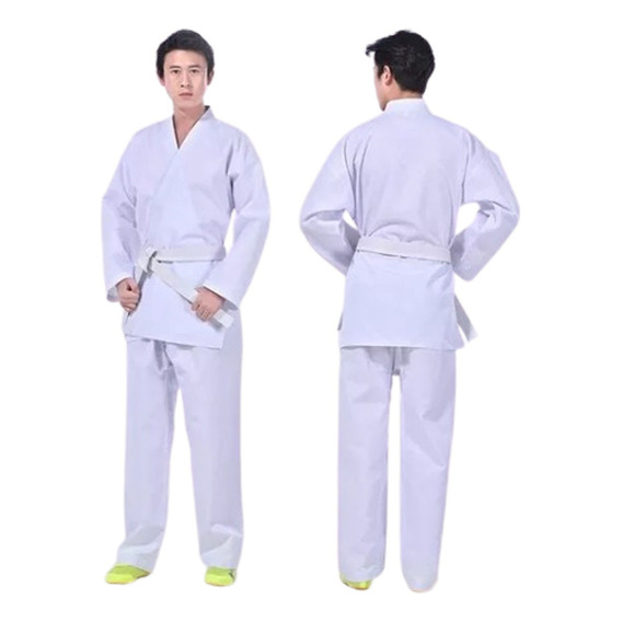Traje Dobok De Kimonos Taekwondo Resistente Blanco Cómodo