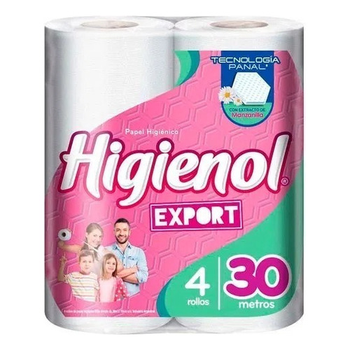 Papel higiénico Higienol Export simple hoja 30 m de 4 u