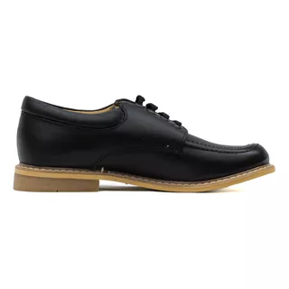 Zapatos Escolares Unisex Cachorros 5254d Suela Madera