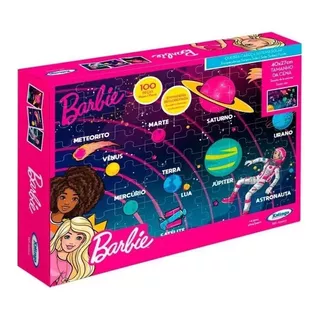 Quebra-cabeça Sistema Solar Barbie 100 Peças Xalingo