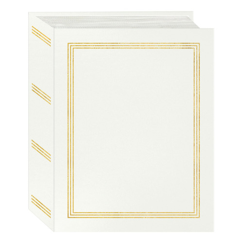 Album de fotos Pioneer Photo Albums A4-100/W A4-100/W color blanco con diseño Oro