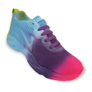 Tenis Multicolor Dama Sneakers Choclo Confort Suave Duradero