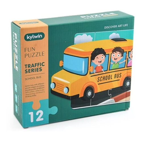 Puzzle BUS 12 Piezas Rompecabeza Autobus Serie Vehículos Kylwin