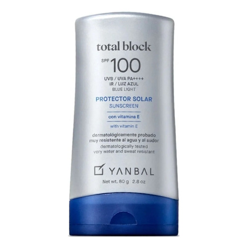 Bloqueador Solar Total Block Spf 100 Yan - G A $638