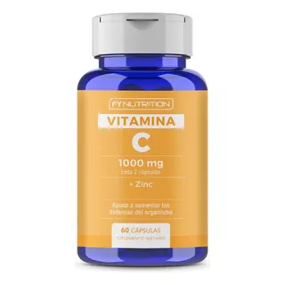 Vitamina C Fynutrition - 1000mg Cada 2 Cápsulas - Con Zinc - Antioxidante - 1 Mes