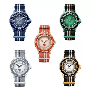 Relojes Blancpain X Swatch Fifty Fathoms Colección De 5 Pzs.