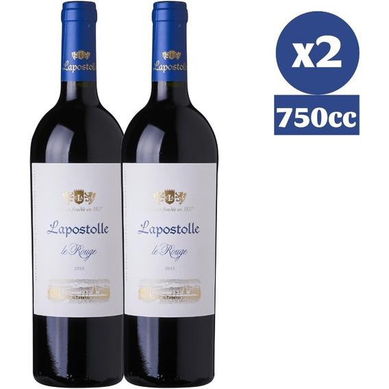 Pack 2x Vino Lapostolle Le Rouge Premium Blend Valle Rapel