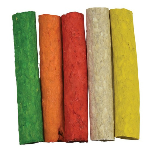 Sticks Huecos Colores Carnaza Res Perro 5pzas Fancy Pets
