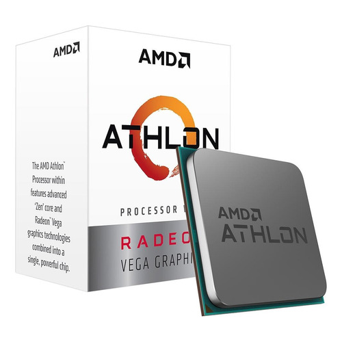 Procesador AMD Athlon 3000G YD3000C6FH de 2 núcleos y 3.5GHz de frecuencia con gráfica integrada