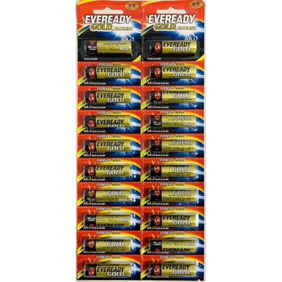 Pilas Alcalinas Eveready Gold Aaa Ó Aa Pack X20