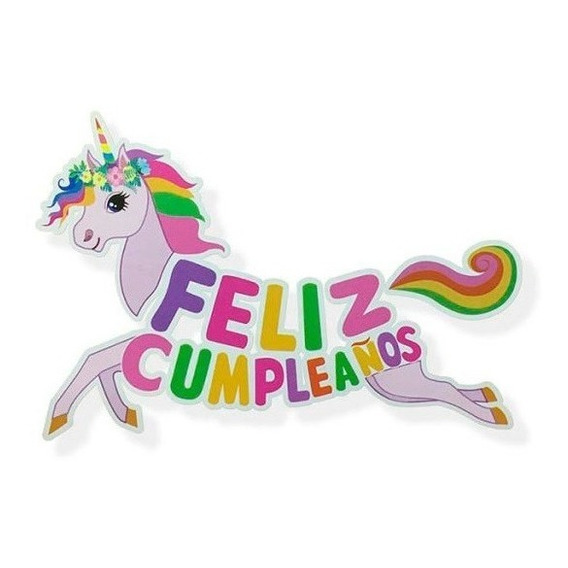 Guirnalda Feliz Cumpleaños Unicornio Cotillón Activarte