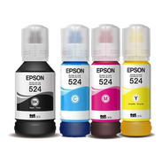Kit Tintas Epson Orig 524 Negro + Colores L6580 L15150 Full