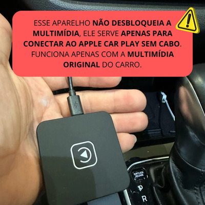 Mini Box Carplay Auto Sem Fio Wifi 5.0 Multimidia Adaptador