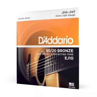 Daddario - Ej-10 80/20 010-047 Encordado Acustica