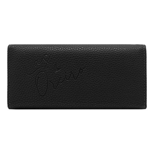 Billetera Larga Las Oreiro Pu Graneado Moda Calidad Color Negro 21532