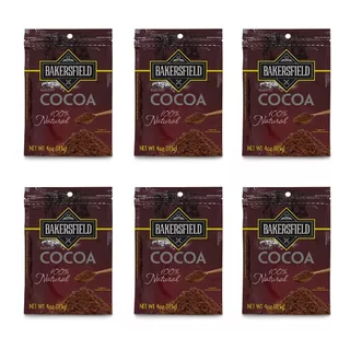 Set 6 Piezas De Polvo De Cocoa 100% Natural Sin Azúcar