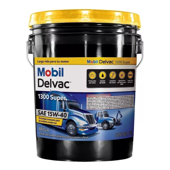 Cubeta Aceite 19l Mobil Delvac Ck4 15w40 Diesel O Gasolina 