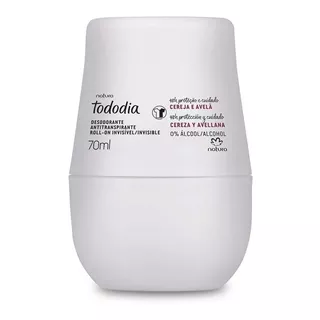 Desodorante Roll On Antitranspirante Prebiotico Tododia Cereza Y Avellana Femenino 70ml