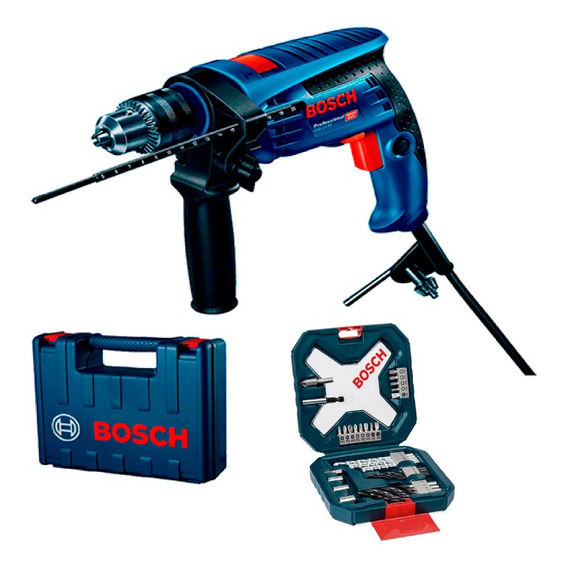 Combo Bosch Taladro Percutor Gsb 13re + Kit 34 Pzs